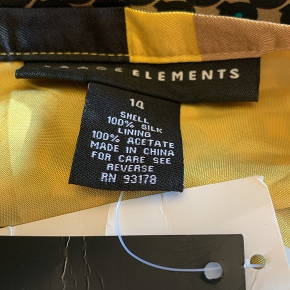 Sz 14 silk scarf print skirt grace elements - Picture 8 of 8